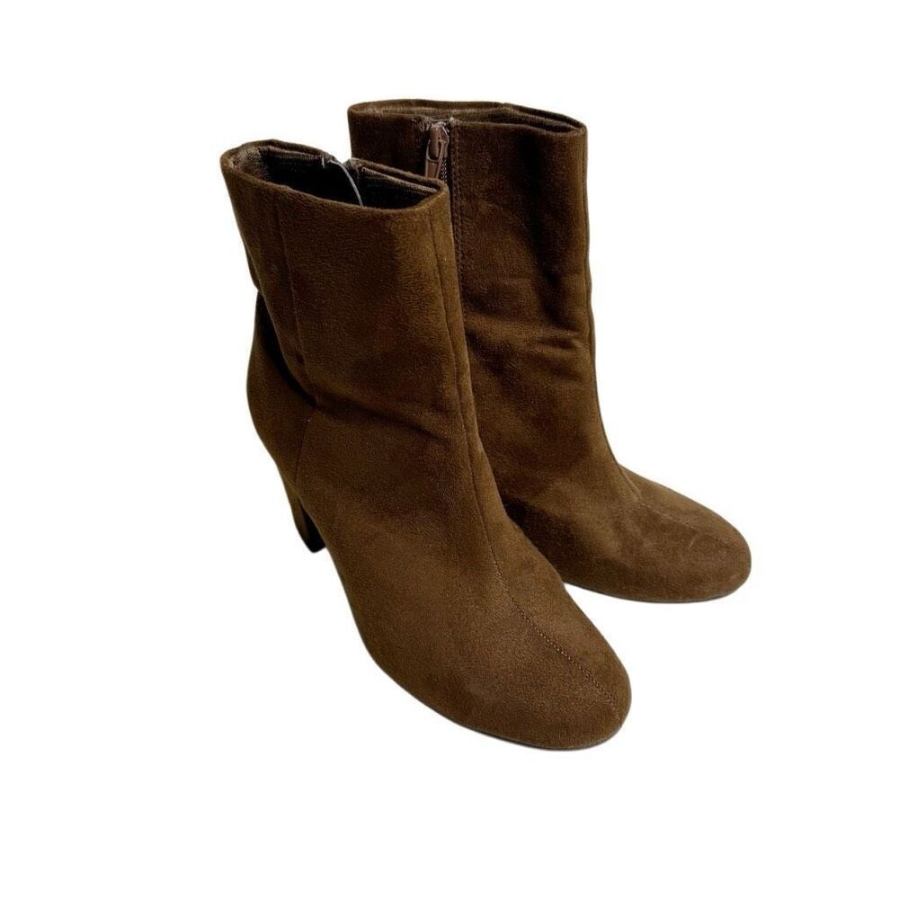 Christian Siriano for Payless dark brown heeled boots size 7.5 - Picture 2 of 13